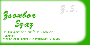 zsombor szaz business card